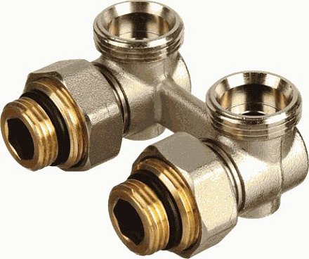 узел для нижнего подключения стального радиатора шаровый 3/4"*1/2" угловой TeRma (33980)