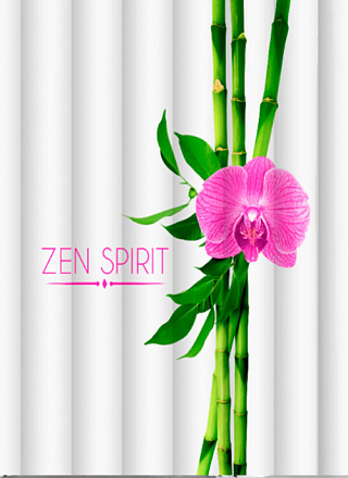 шторка д/в тканевая 180х200см "Сила Дзен" MZ-126