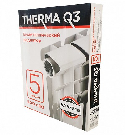 Радиатор биметаллический THERMA Q2 500/100 5 секций 675 Вт