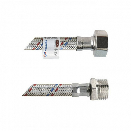 Подводка гибкая д/воды нерж М1/2"-Н1/2" 1.5м лат/г AQUALINE 01434
