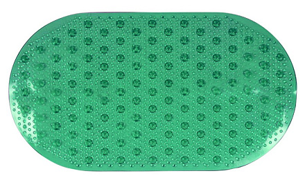 коврик для ванной ПВХ Ellipse овал 67x36cм зелёный MELODIA MK012
