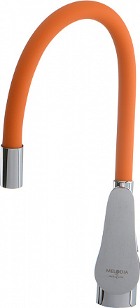 смеситель кухня MELODIA Ostessa картридж д.40мм гибкий излив оранжевый MDV40615Orange без подводки