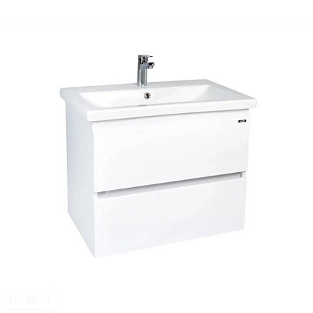 тумба Мальта (COMO 80/Адриана 80) 2 ящика подвесная, белая 42, 5х76х56 без умывальника