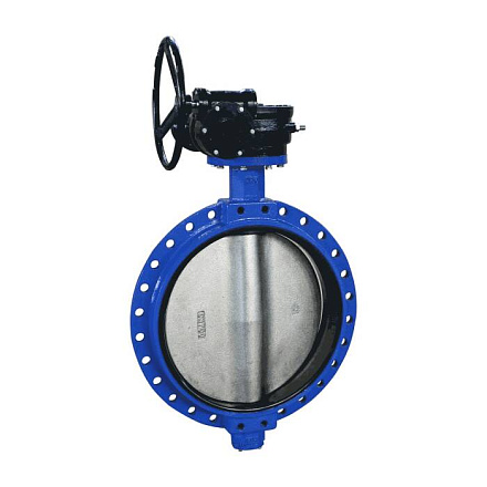 Затвор дисковый поворотный чугун VPE4408-08EP Ду 400 Ру10 межфл с редуктором диск чугун манжета EPDM
