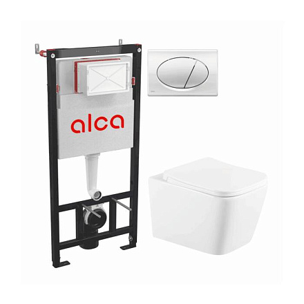 Система инсталл Quadra б/о унитаз+кн/хр сид дюр микр Selena/Alcaplast Q001WG/M71