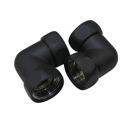 уголок 1"*1" в/в для полотенцесушителя черный мат (пара) MELODIA MKP21026Cbk