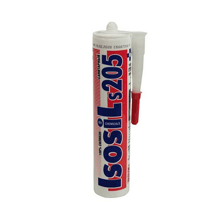 Герметик силикон санитарный 280мл белый S205 Isosil