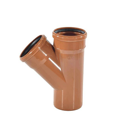 Тройник НПВХ кор б/н Дн110х110х45гр в/к Aquaviva AQVD105110