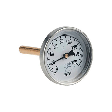 Термометр биметалл A50.10 160С Дк80 L=100 G1/2" осев Wika 3905900