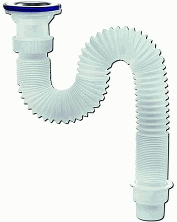 сифон д/мойки гофрированный VIR Элит 1.1/2"х40/50 с нерж. чашкой д.70мм, 1200мм арт.632