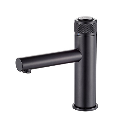 смеситель умывальник кнопочный LEDEME с гайкой, нажимной механизм(черный) картридж д.35мм L1076B