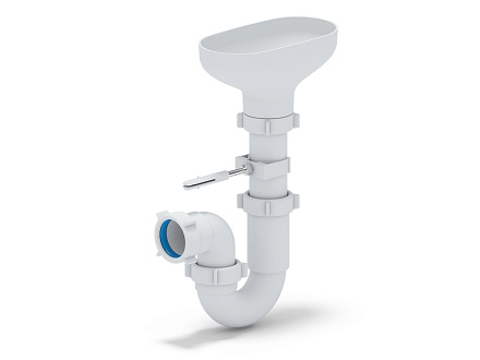 DR0100 Сифон Ани 1-1/2" х 40 прямоточн. с разр. струи