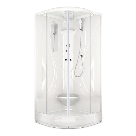 кабина Salsa/Сальса 90 низкий, прозр.ст., бел.стен. и проф. MB05001