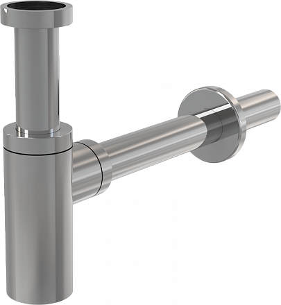 Сифон для умывальника Ø32 DESIGN метал. AlcaPlast A400