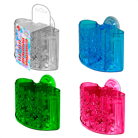 подставка для умыв. принадлежностей на присоске, 4 цвета, б/выбора цвета 34.139