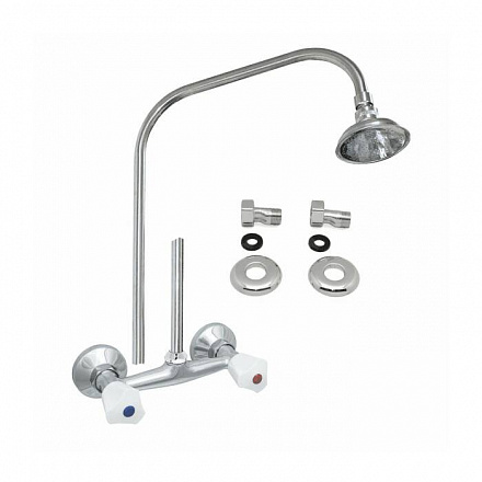 Смес/душ ЦС 293/1 бел р/затв стационар пл/мах в/к Стандарт Подольск СМ508002