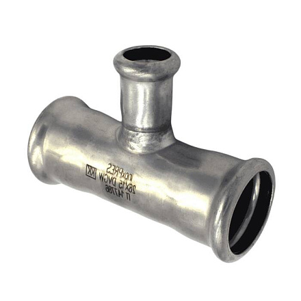 Тройник перех нерж AISI316L Дн28х18х28 Ру16 пресс Inoxpres RM 192028018