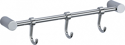 703  Планка VIKO с 3-мя крючками 255х58х40мм (латунь) Chrome