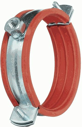хомут усилен. оцинк.с резин.уплотн.21/2" 75-80мм с гайкой М10 TeRma Heavy 24309