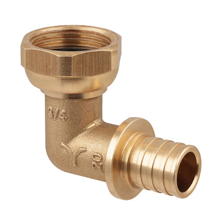 Угольник с накидной гайкой латунь 16*1/2" PRO AQUA