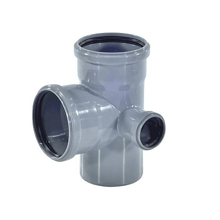 Крестовина PP-H 2-пл сер б/н Дн110х110х50х87гр прав в/к РосТурПласт 36541