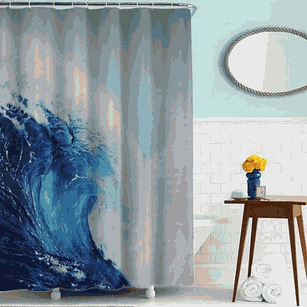 шторка д/в тканевая 180х180см "Волна" MZ-62