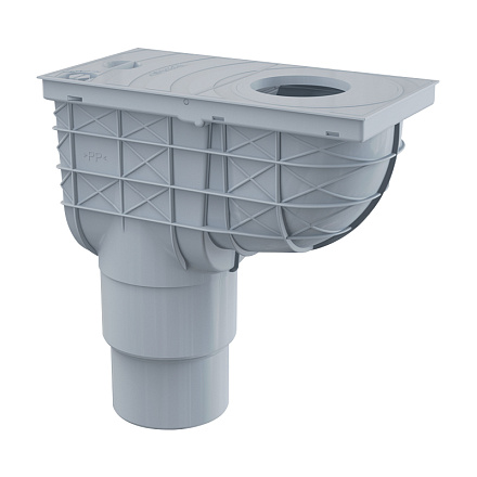 ливнеотвод Alcadrain 300*155/125/110 прямой, серый AGV4S