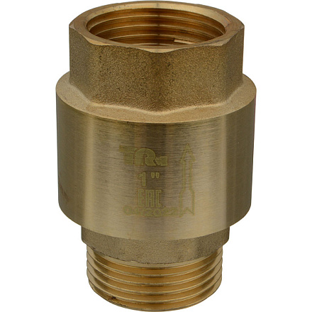 клапан обратный 1" с латунным золотником в/н (33959)