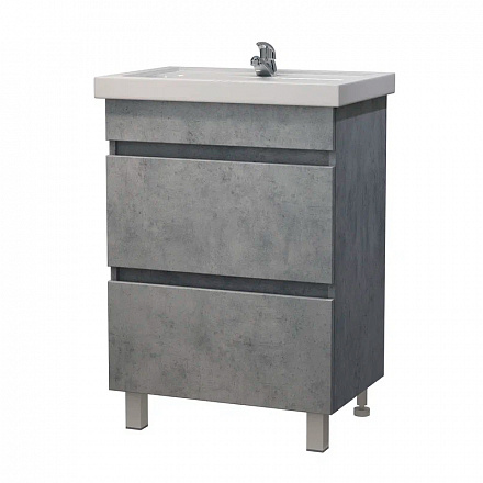 тумба Даллас 60 (Фостер 60) DB2 напольная, бетон светлый без умывальника