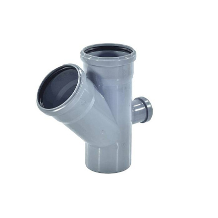 Крестовина PP-H 1-пл сер б/н Дн110х110х50х45гр тыл в/к РосТурПласт 36469