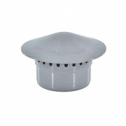 Зонт PP-H вентиляц сер б/н Дн50 BASE VALFEX 26106050