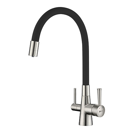смеситель кухня LEMARK Comfort с подключением к фильтру с питьевой водой LM3075BN-Black