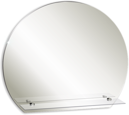 зеркало №2 "круглое" d525 с полочкой 420х100