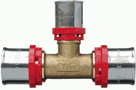 пресс тройник 26*20*26  красн.кольцо TRm 02507