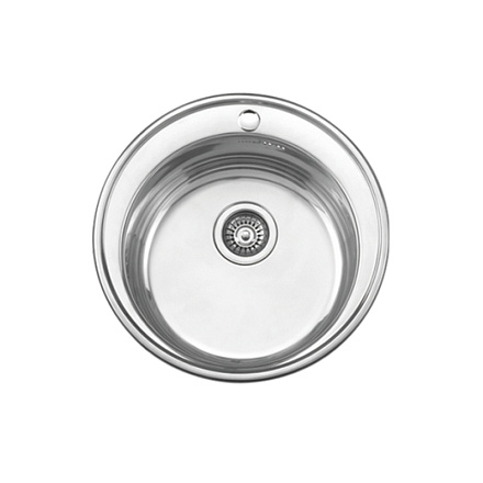 мойка нерж.врез.кругл. LEDEME 510*170 (0, 6мм) выпуск 3 1/2" ДЕКОР L65151-6