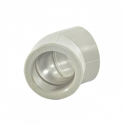 Угольник PP-R сер Дн40х45гр VALFEX 10107040Г