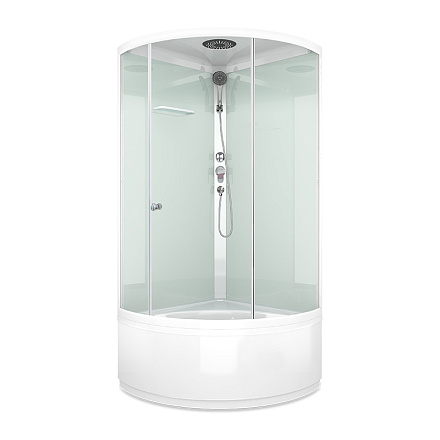 кабина Jive/Джайв 90 высокий, прозр.ст., бел.стен. и проф. MB02002