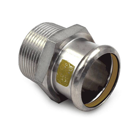 Муфта нерж AISI316L Дн35х1 1/4" Ру5 пресс/НР газ Inoxpres Gas RM 187114035G