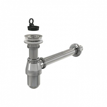 Сифон умыв бут 1 1/4"x32 пр/тр 32 хром нерж/сет Alca A437