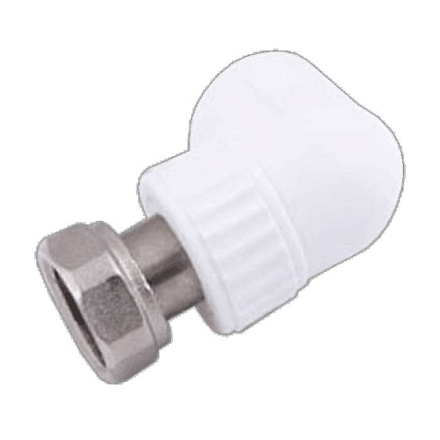 Угольник PP-R бел комб Дн25х3/4" нак/г VALFEX 10138025