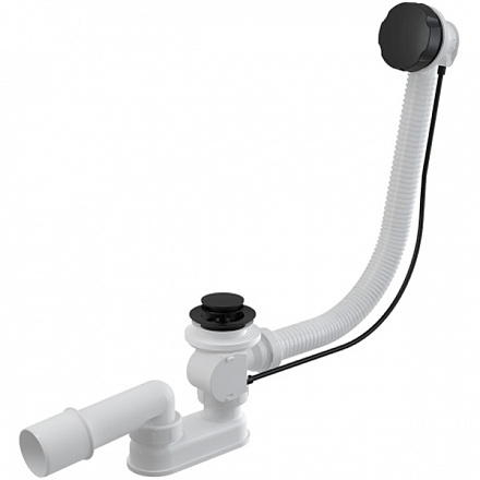 Обвязка для ванны 80см (Alca PLAST) п/автомат (ЧЕРНЫЙ) А55К-80 см  