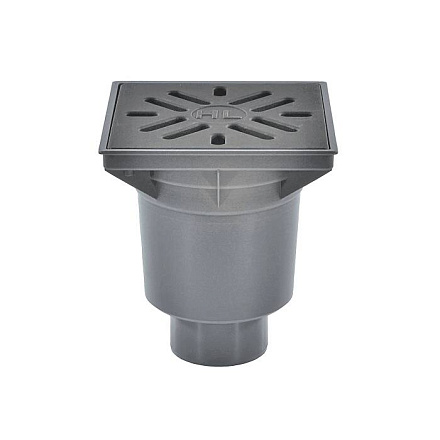 Трап нерег верт/вып гидр/затв Дн110 чуг/реш 226х226 PERFEKT HL HL606W/1