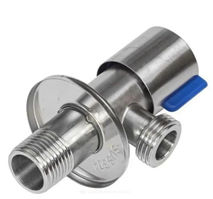 Кран угл нерж быт с/отр V230 G1/2"х3/4" Ру10 р/р флк SantechSystems
