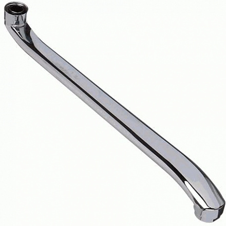 излив для смесителя для ванны плоский S-образный с аэратором 45см MELODIA MKP20709P