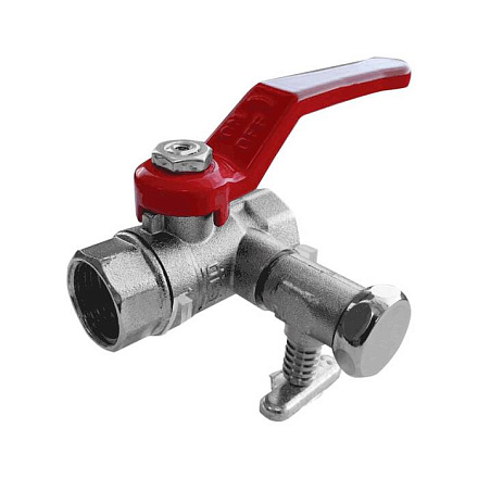 Кран шар лат спуск Ду15 Ру40 м/м полн рыч РОС