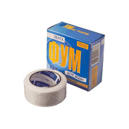 Лента ФУМ PTFE катушка 20ммх10-12м 30гр вода бел Мастер line