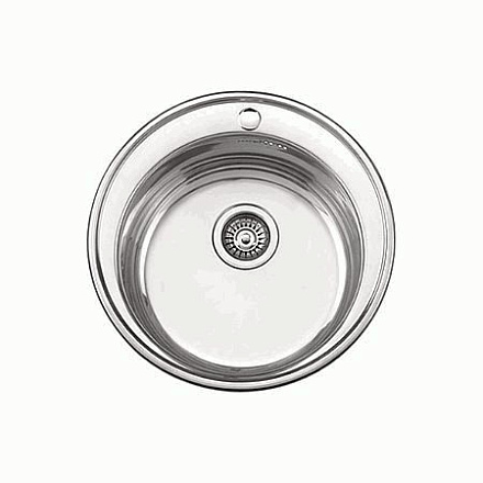 мойка нерж.врез.круг LEDEME 510*180 (0, 8мм) выпуск 3 1/2" ДЕКОР L65151