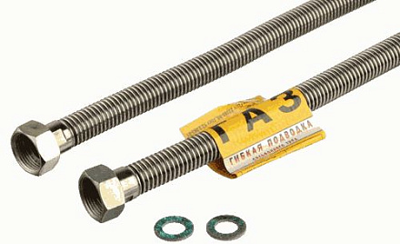 подводка для газа сильфонная 1/2" 100см в/в Kensudo