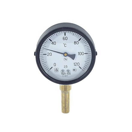 Термометр биметалл ТБП-Р 120С Дк100 L=100 G1/2" рад ЗТП Минск