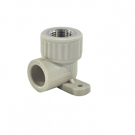 Угольник PP-R сер комб Дн20х1/2" ВР с креплением VALFEX 10120020Г